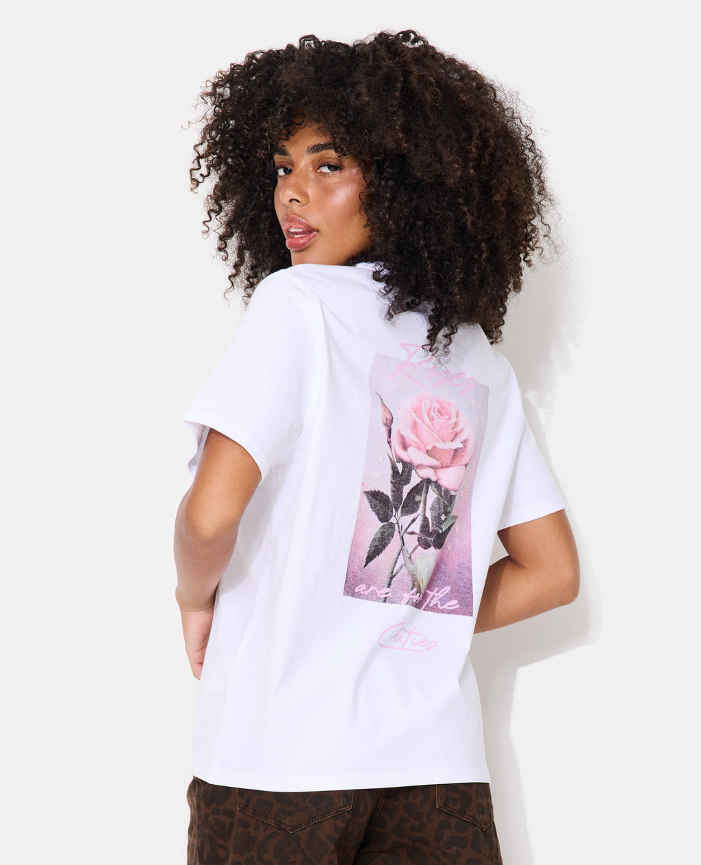 T-shirt oversize avec print poitrine et dos