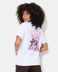 T-shirt oversize avec print poitrine et dos