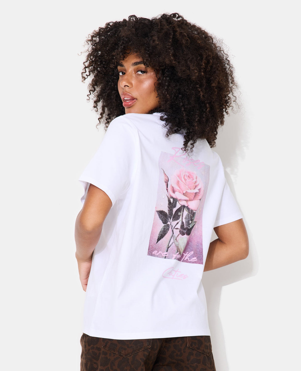 T-shirt oversize avec print poitrine et dos