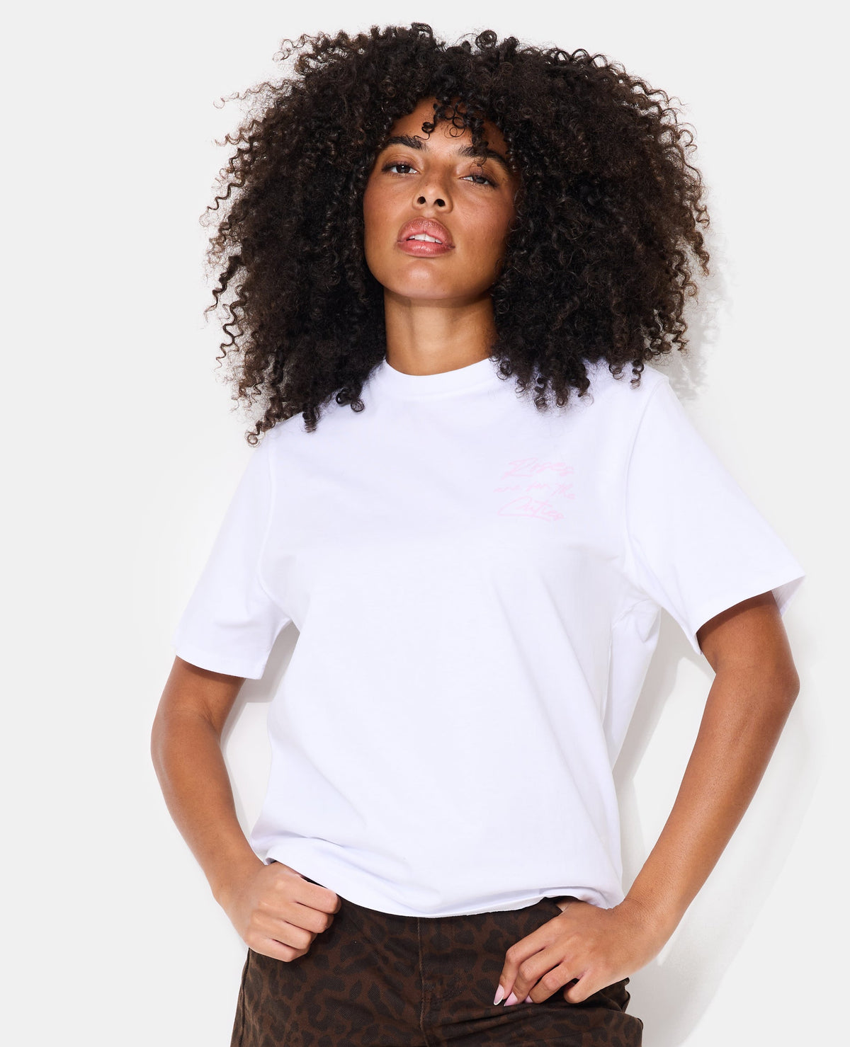 T-shirt oversize avec print poitrine et dos