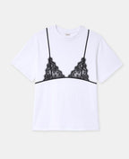 T-shirt oversize avec print soutien-gorge devant