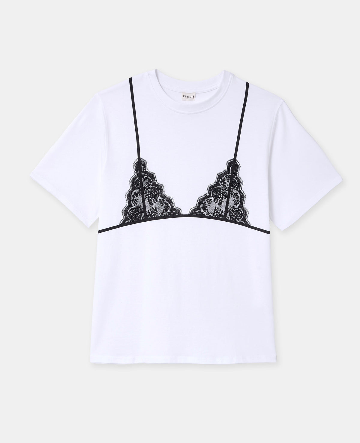 T-shirt oversize avec print soutien-gorge devant
