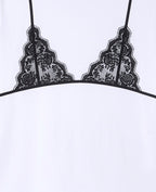 T-shirt oversize avec print soutien-gorge devant