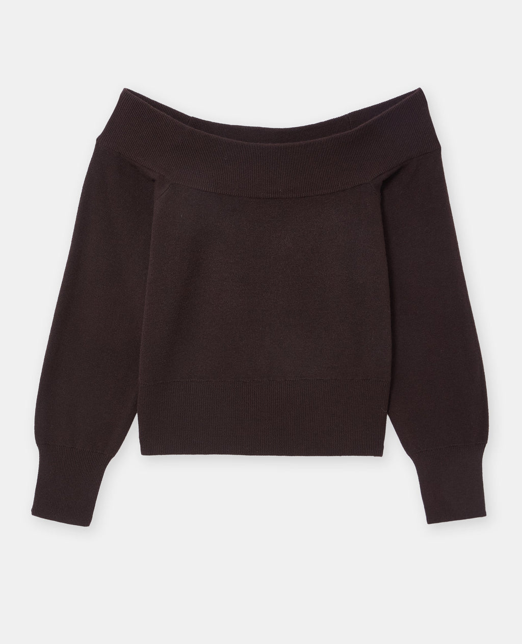 Pull manches longues encolure Bardot