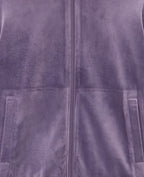 Veste zippée en velours bicolore
