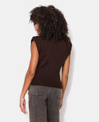 Pull sans manches avec épaulettes