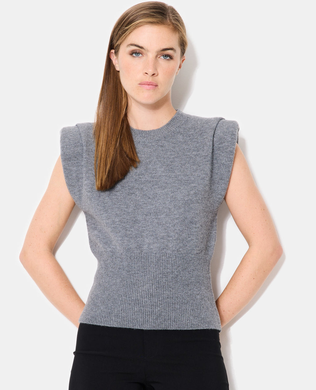 Pull sans manches avec épaulettes