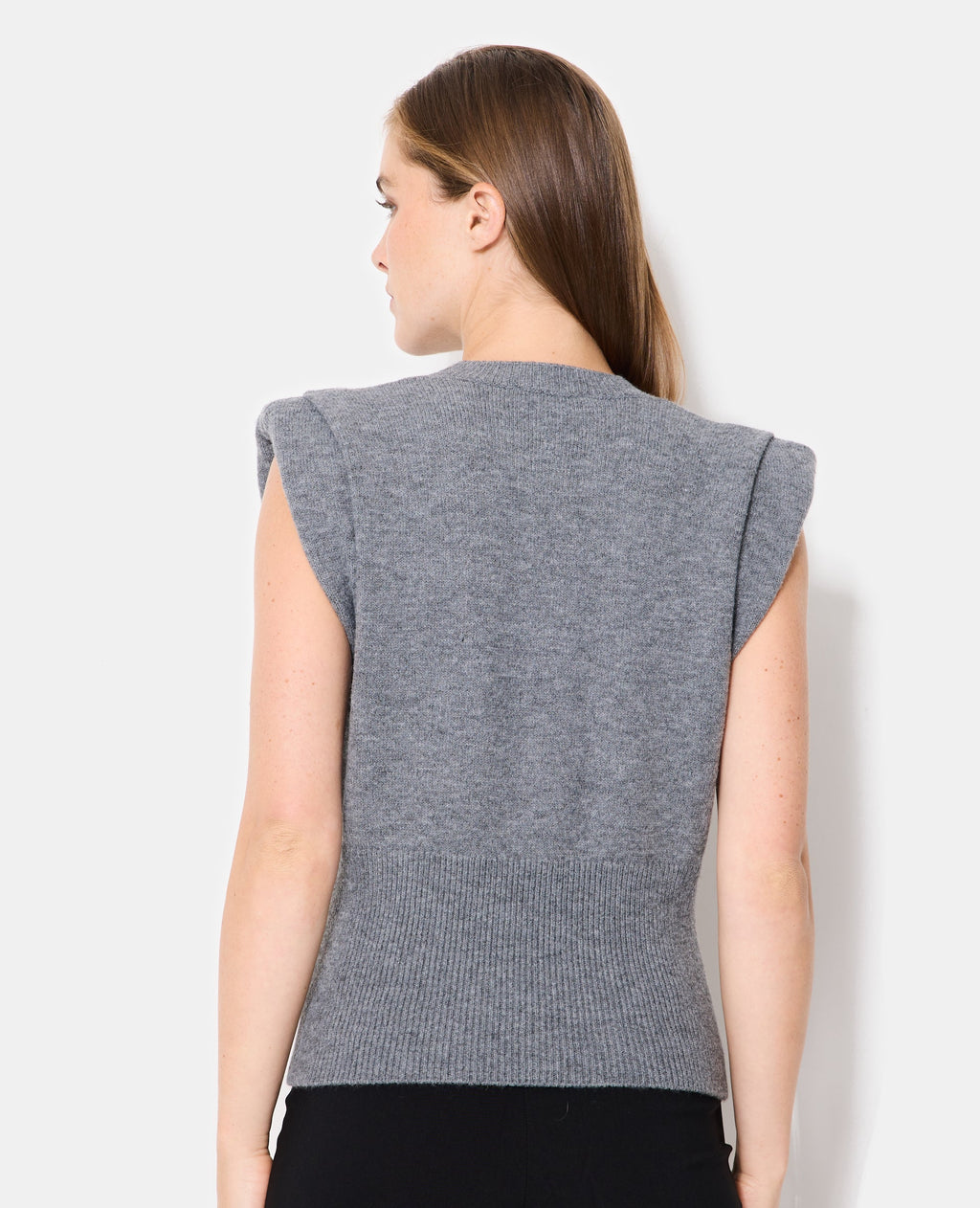 Pull sans manches avec épaulettes