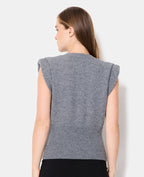Pull sans manches avec épaulettes