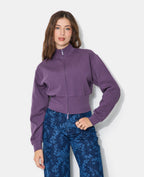 Veste zippée col montant avec taille resserrée