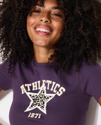 T-shirt ajusté avec print étoile léopard