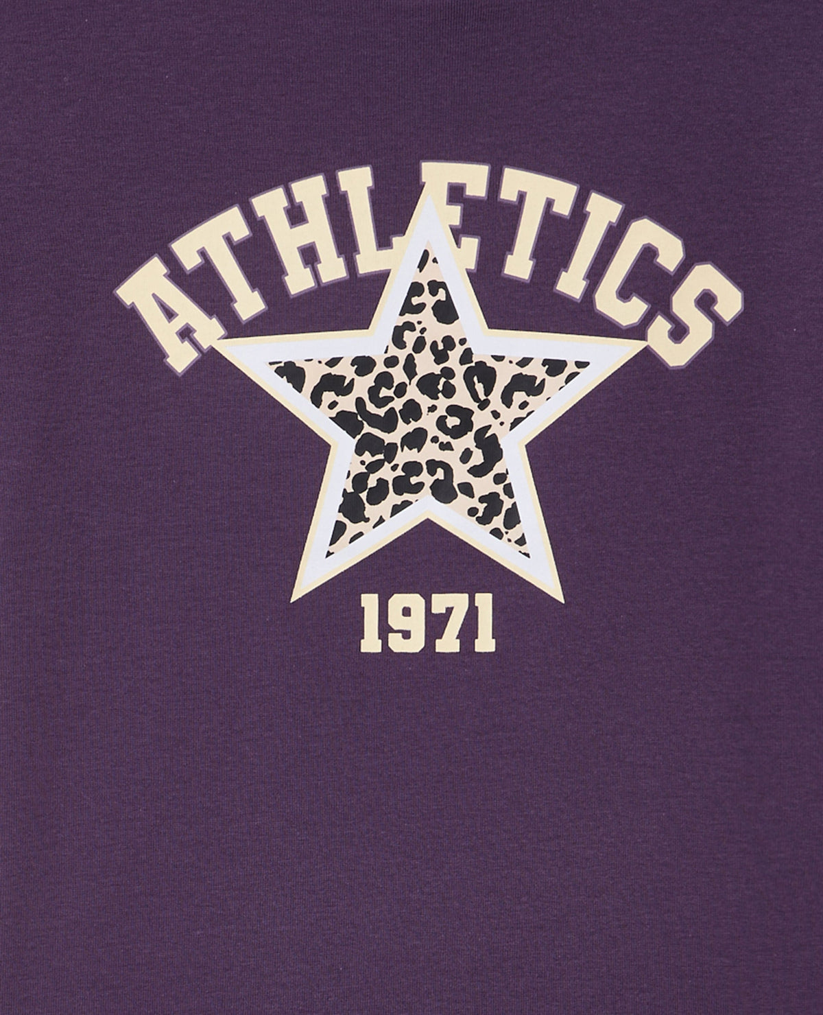 T-shirt ajusté avec print étoile léopard