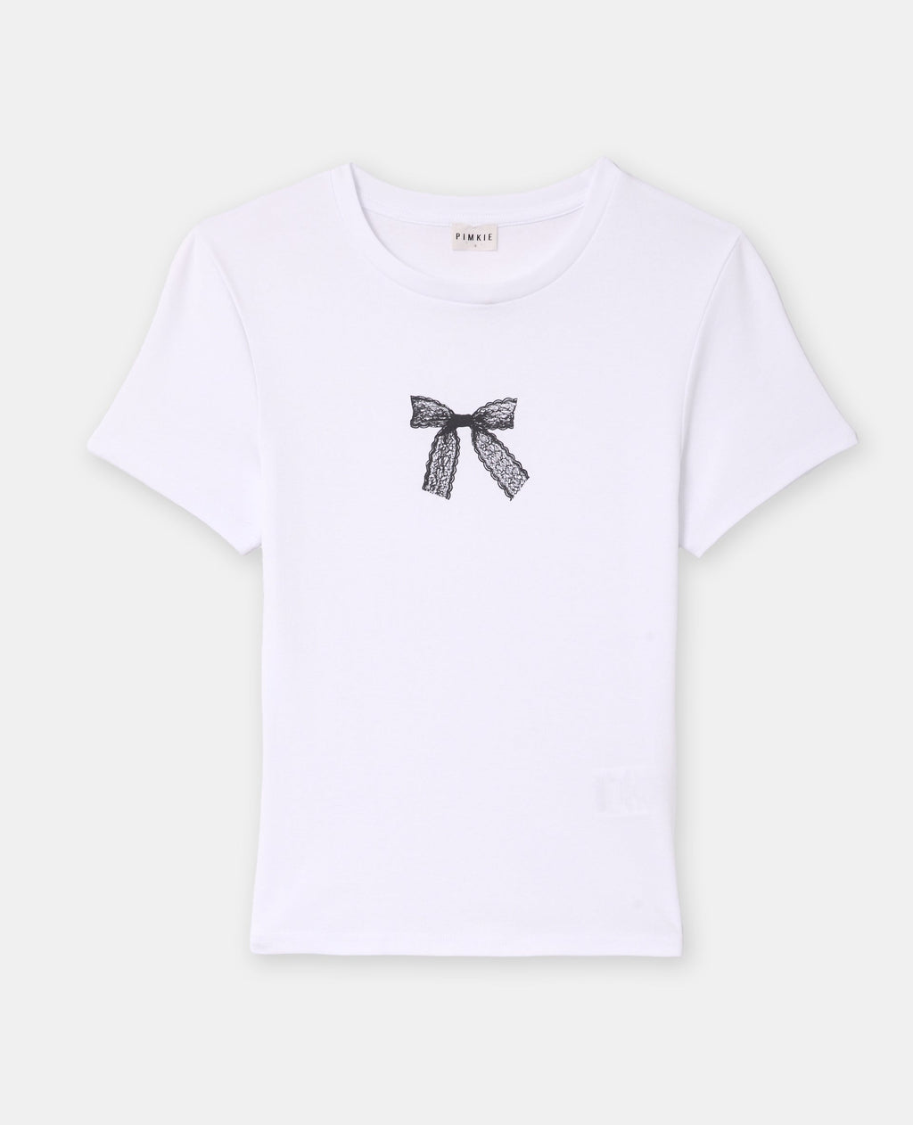 T-shirt ajusté avec print nœud dentelle