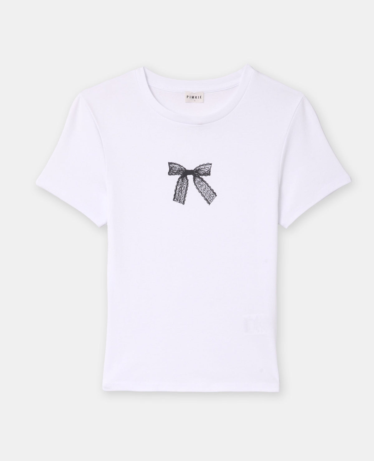 T-shirt ajusté avec print nœud dentelle