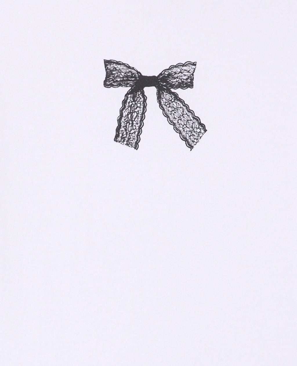 T-shirt ajusté avec print nœud dentelle