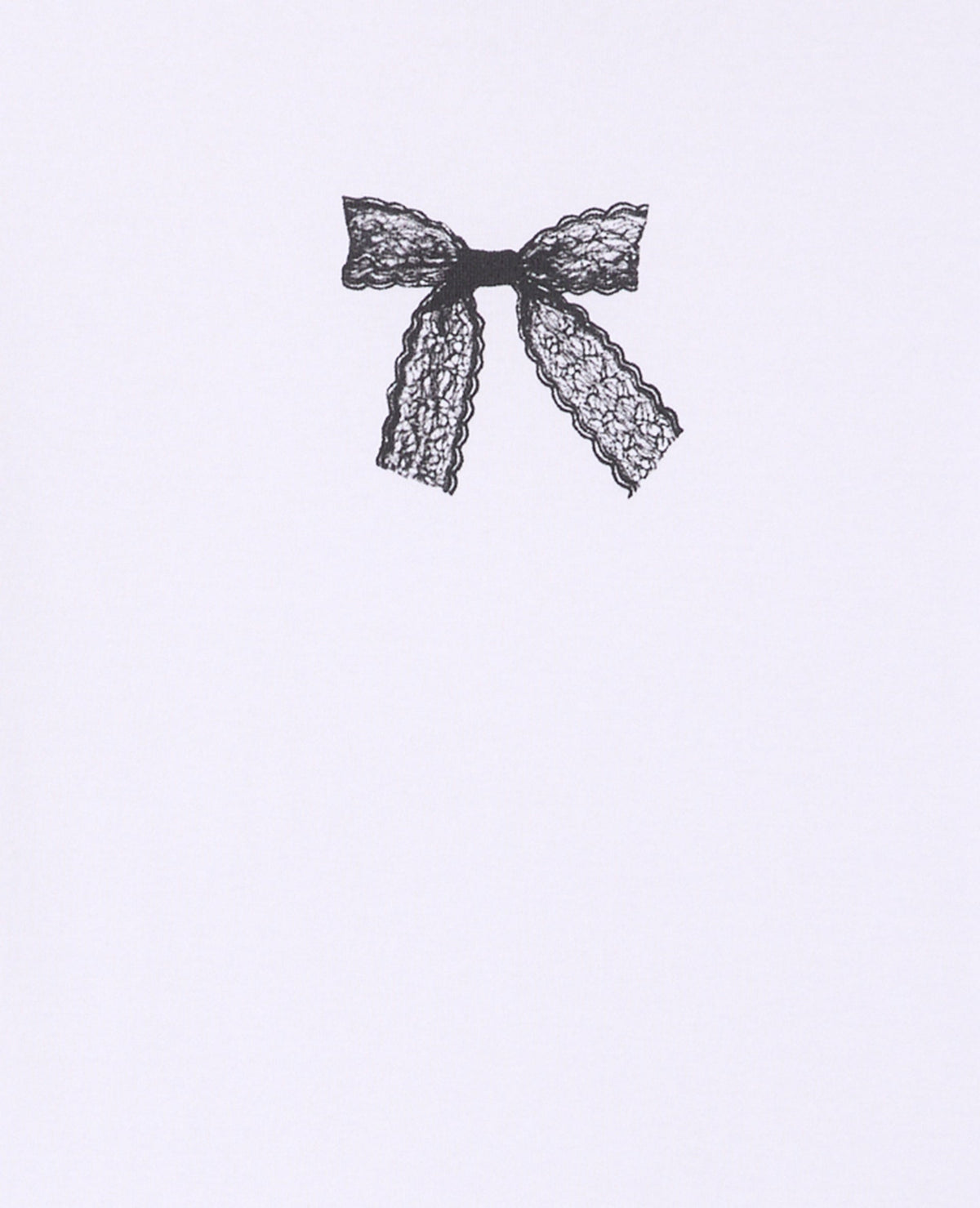 T-shirt ajusté avec print nœud dentelle