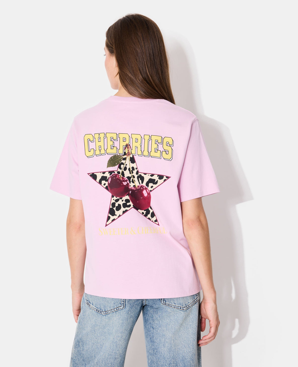 T-shirt oversize avec print poitrine et dos