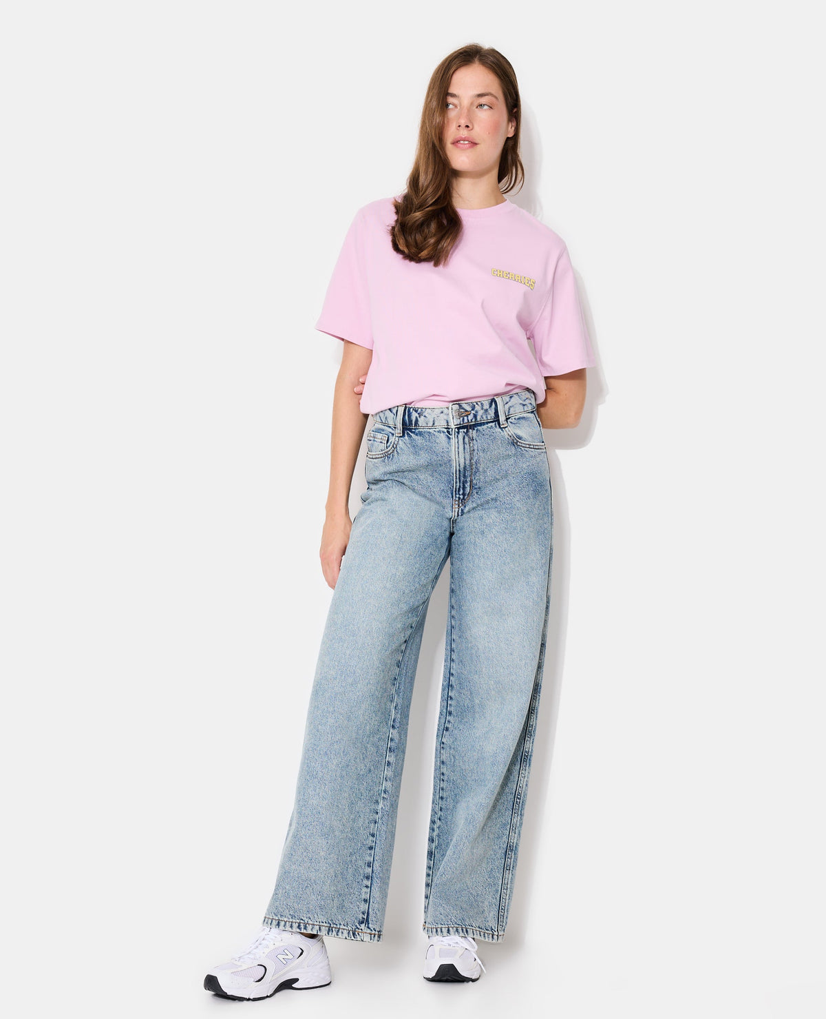 T-shirt oversize avec print poitrine et dos