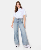 T-shirt oversize avec print poitrine et dos