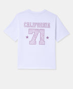 T-shirt oversize avec print poitrine et dos