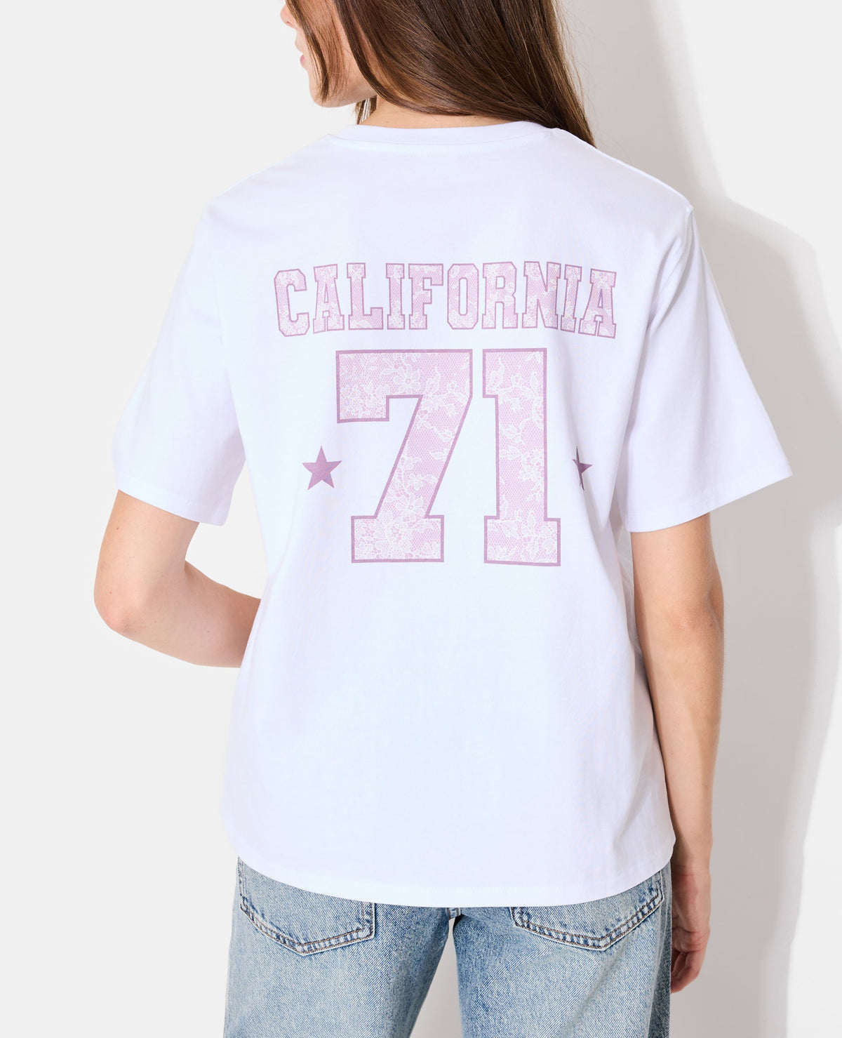 T-shirt oversize avec print poitrine et dos