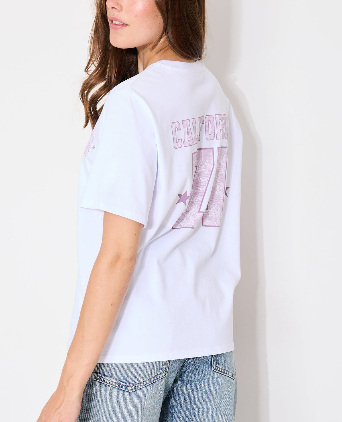 T-shirt oversize avec print poitrine et dos