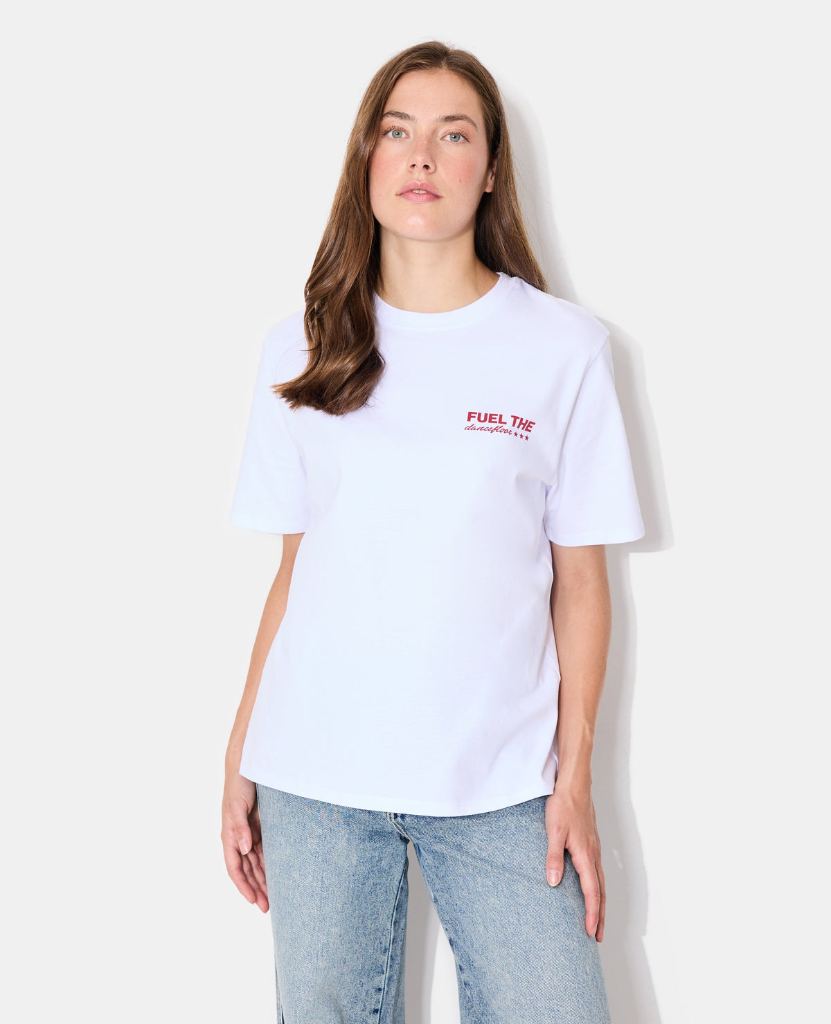 T-shirt oversize avec print poitrine et dos