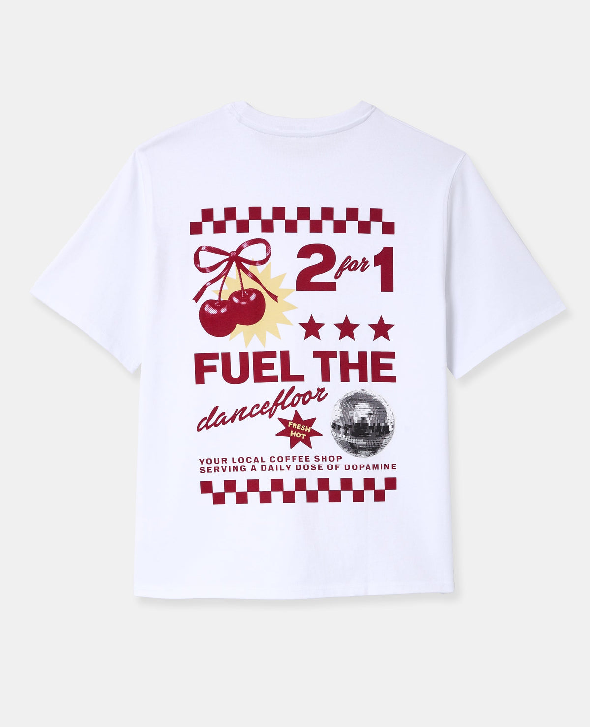 T-shirt oversize avec print poitrine et dos