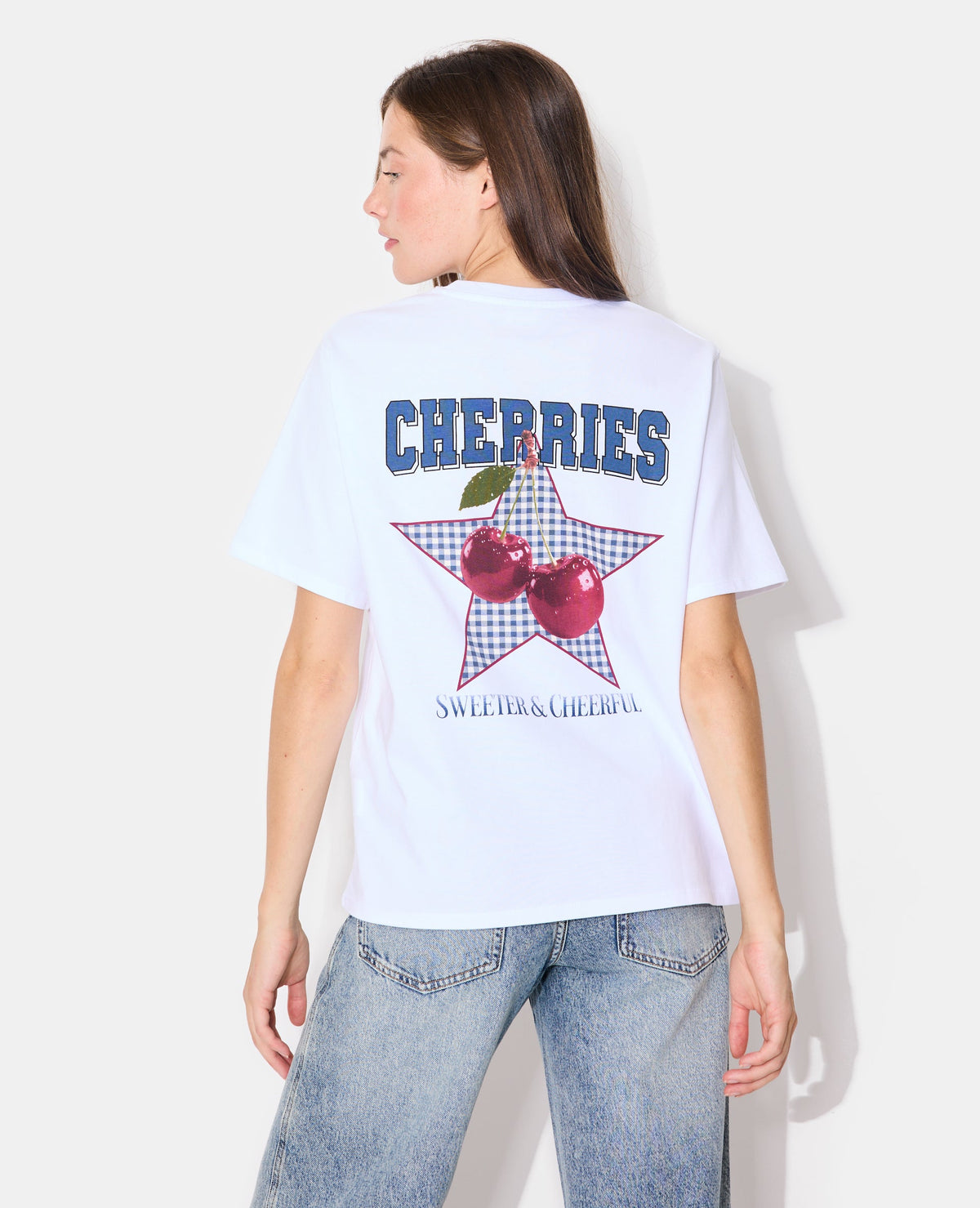 T-shirt oversize avec print poitrine et dos