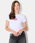 T-shirt ajusté avec print cerises et nœud