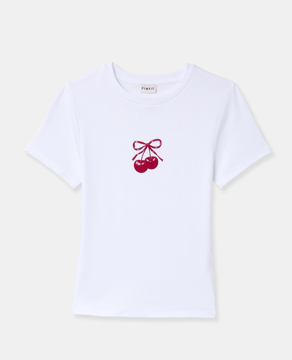 T-shirt ajusté avec print cerises et nœud