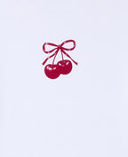 T-shirt ajusté avec print cerises et nœud
