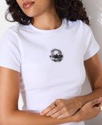 T-shirt ajusté avec print boule à facettes
