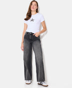 T-shirt ajusté avec print étoile zébrée