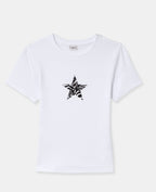 T-shirt ajusté avec print étoile zébrée