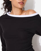 T-shirt manches longues effet superposé
