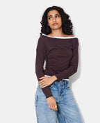 T-shirt manches longues effet superposé