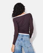 T-shirt manches longues effet superposé