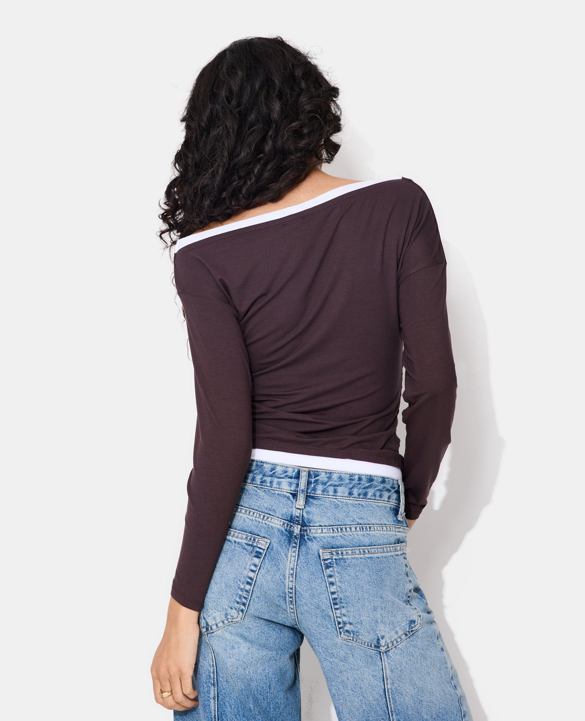 T-shirt manches longues effet superposé
