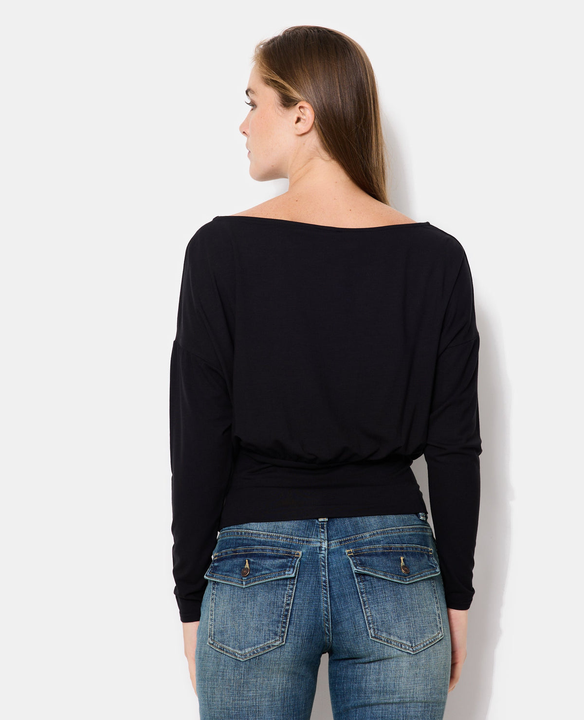 T-shirt manches longues taille resserrée