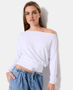 T-shirt manches longues taille resserrée
