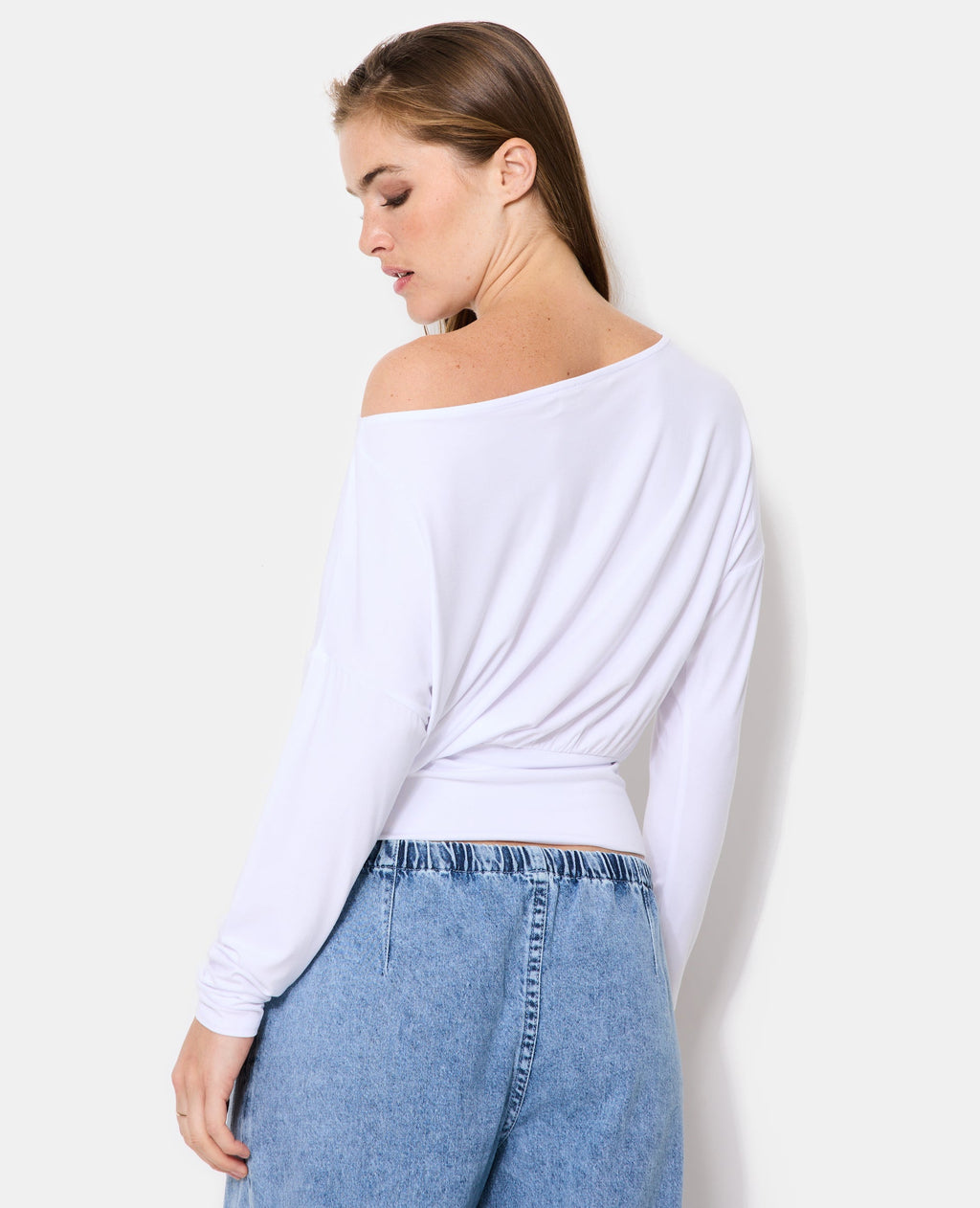 T-shirt manches longues taille resserrée