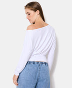 T-shirt manches longues taille resserrée