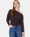 T-shirt manches longues taille resserrée