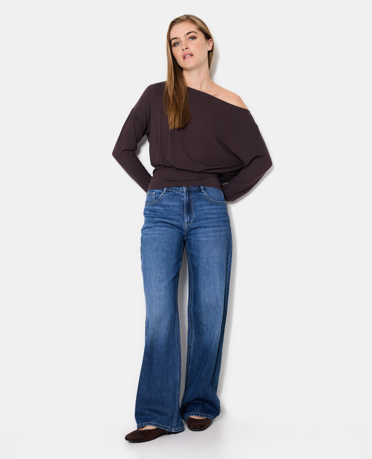 T-shirt manches longues taille resserrée