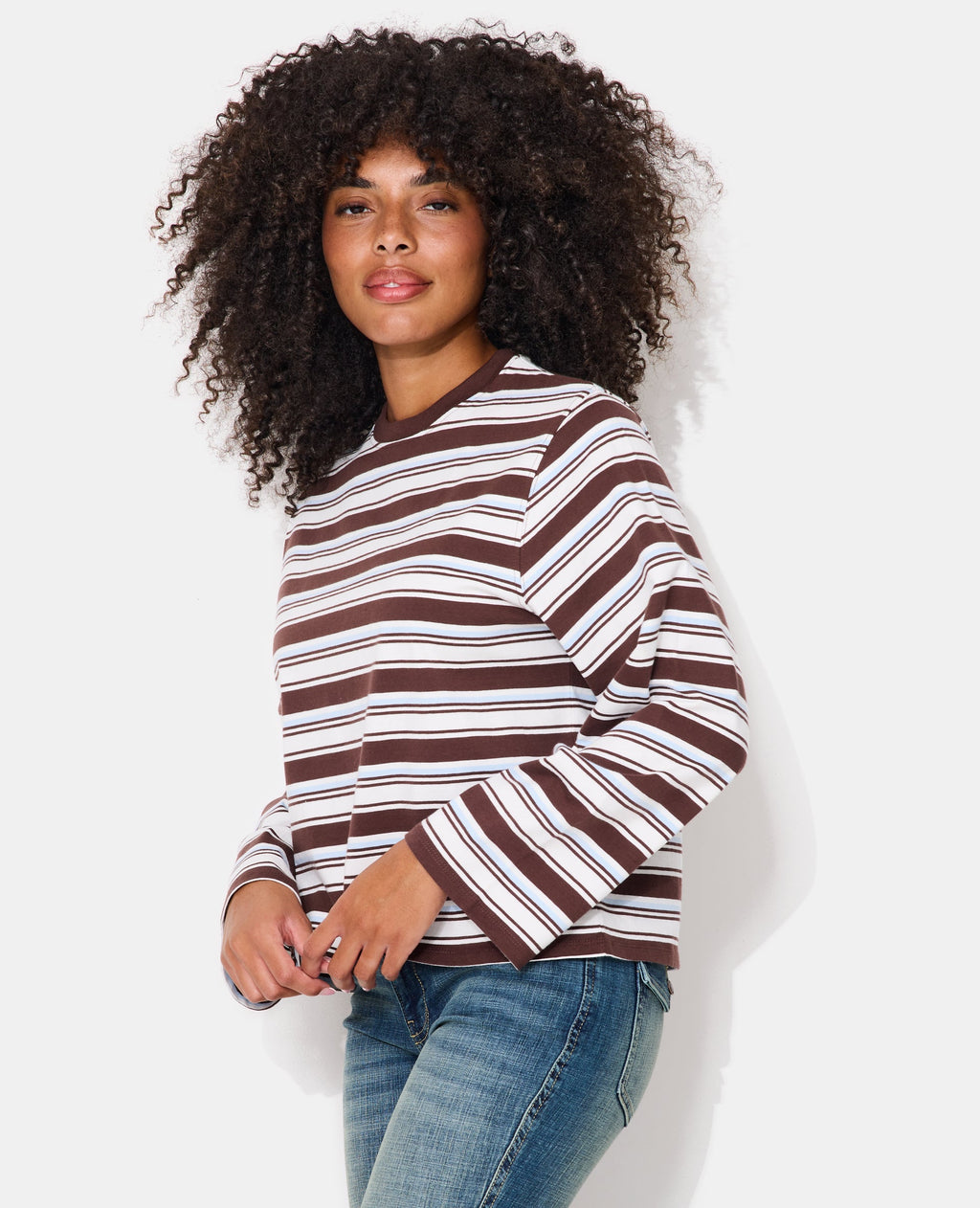 T-shirt rayé manches longues