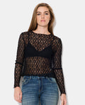 Top ajusté en dentelle