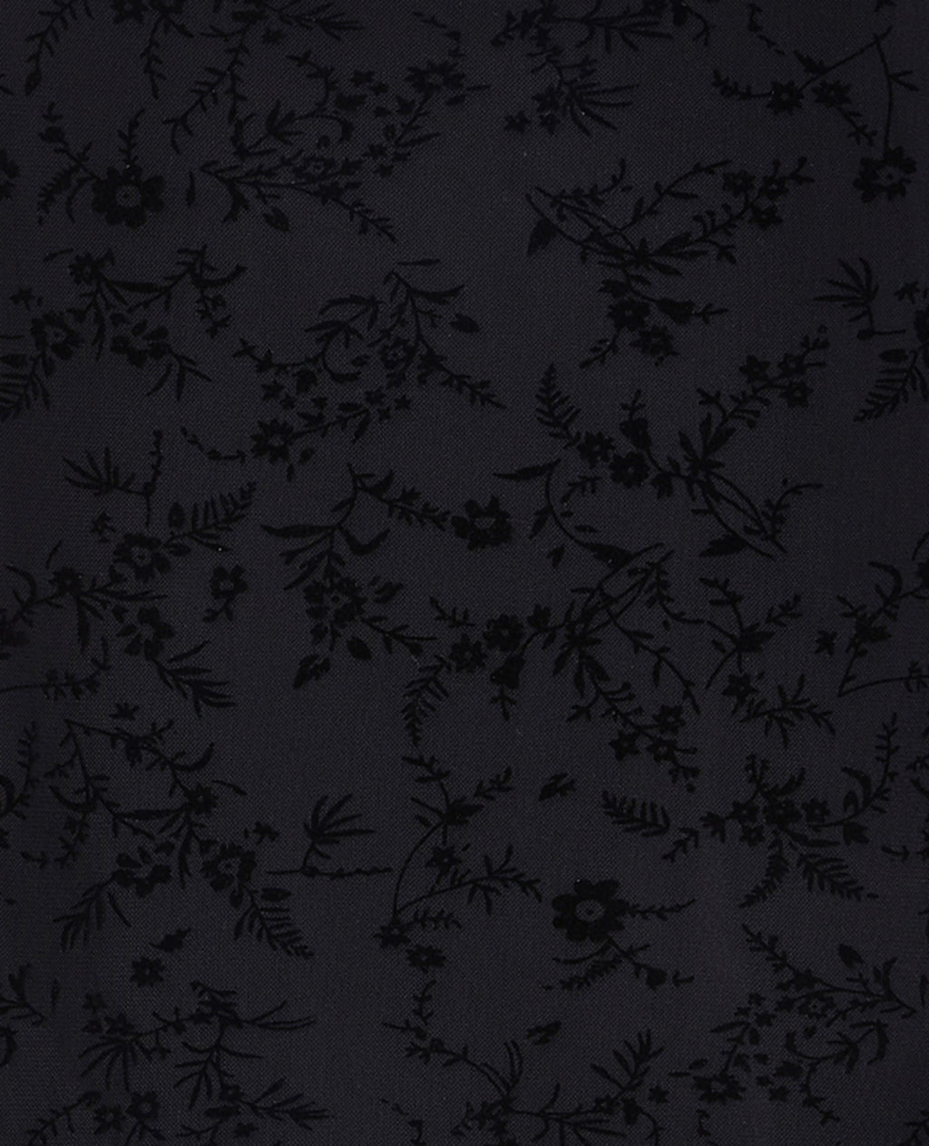 T-shirt manches longues en résille fleurs velours