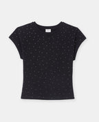 T-shirt sans manches avec strass en all over