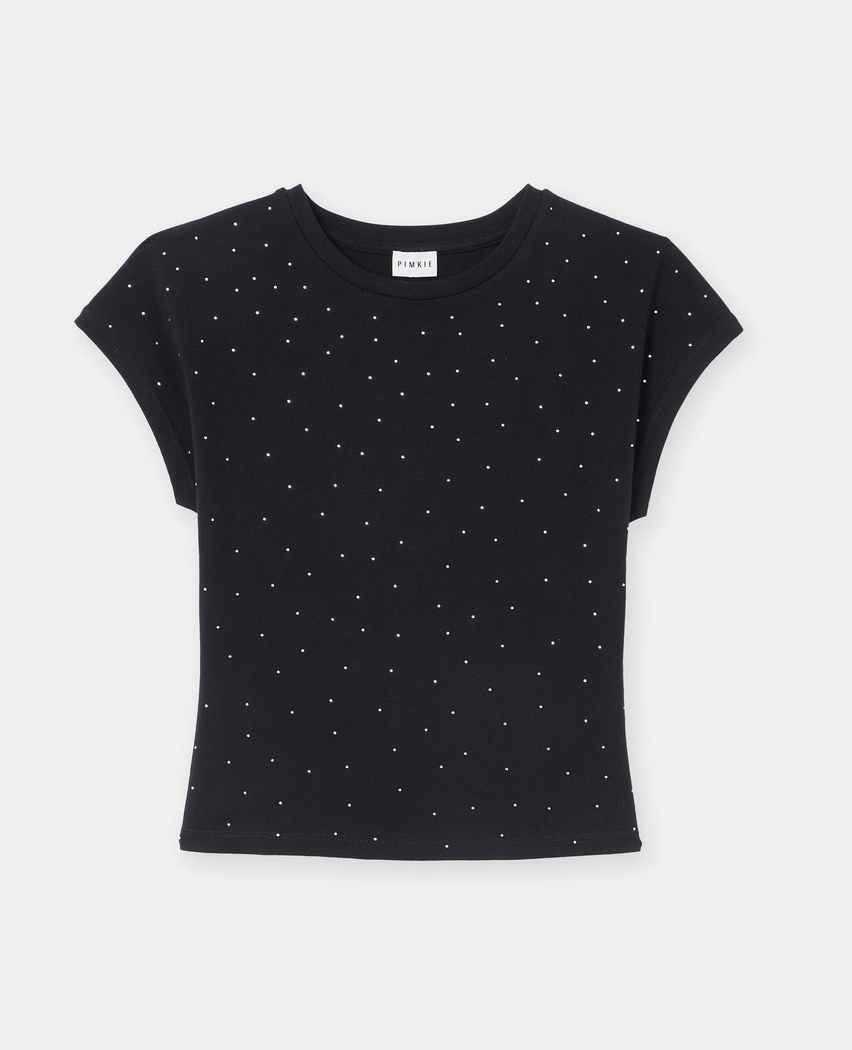 T-shirt sans manches avec strass en all over